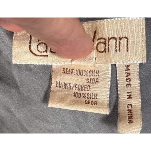 Laura Vann Women’s Size S Silk Gray Mini Dress Micro Pleat Layered Chiffon Jewel - Picture 6 of 16